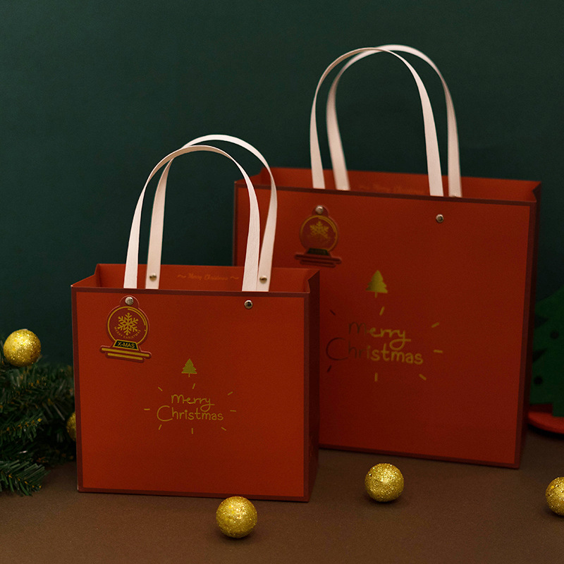 圣诞礼品袋手提袋大号礼品包装袋圣诞节纸袋礼袋平安夜糖果礼物袋
