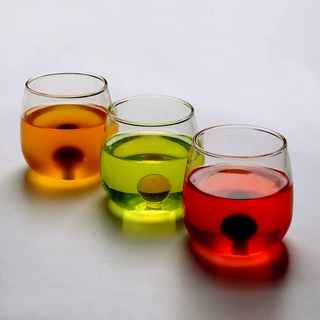 水晶玻璃小珠果汁杯  酒杯 温馨浪漫 ~恒炫玻璃制品