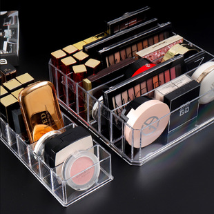 Acrylic transparent nail polish eyebrow pen display rack makeup cosmetics plastic storage box desktop lipstick red storage rack