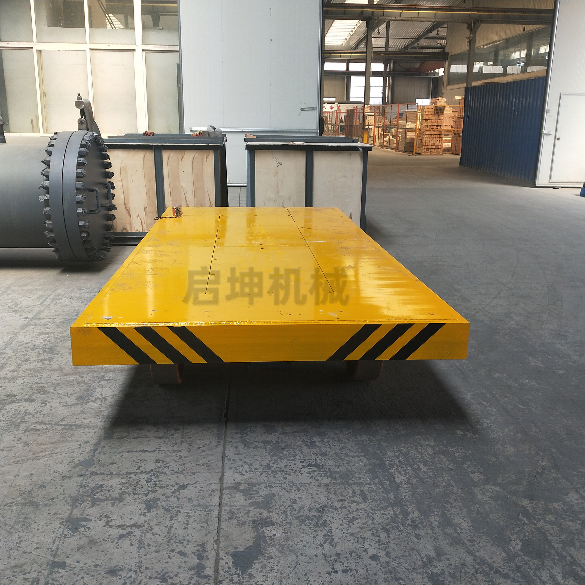 运输药渣胶轮平车 废料轨道地轨车 TB滑触线供电电动平板车