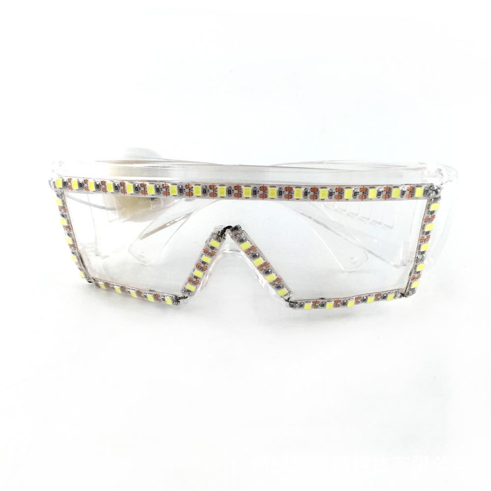 Gafas de banda elástica LED parpadeante gafas de sol inalámbricas frescas gafas luminosas bar discoteca baile noche espectáculo Accesorios