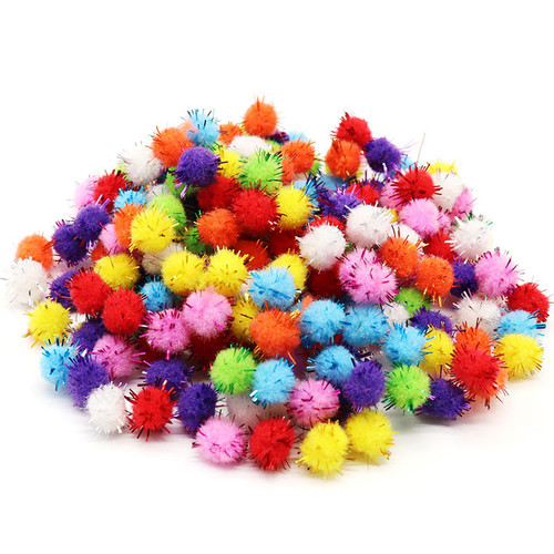 10-30mm golden fur ball creative children's handmade DIY glitter fur ball clothing toy fur ball wholesale