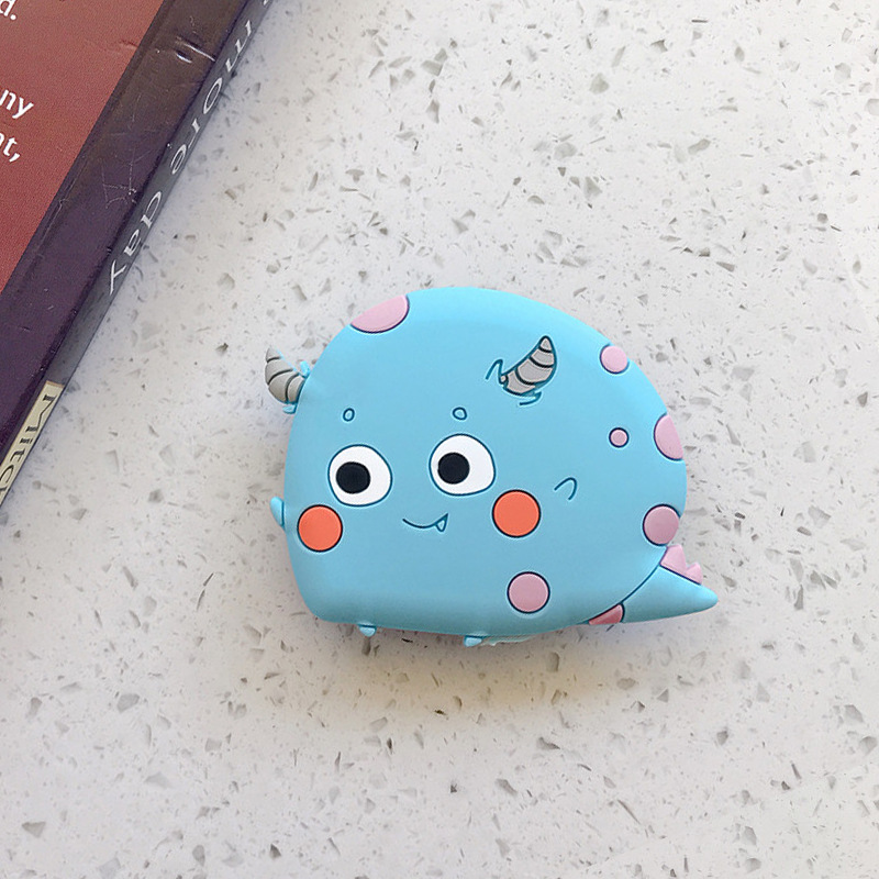Dibujos animados lindo creativo de silicona teléfono móvil airbag soporte perezoso anillo de silicona retráctil hebilla logo al por mayor