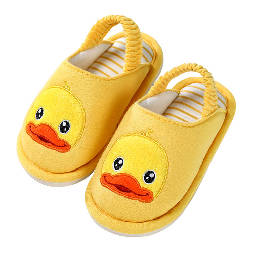 Children's slippers, boys and girls indoor non-slip soft bottom children's baby home shoes cartoon baby cotton slippers