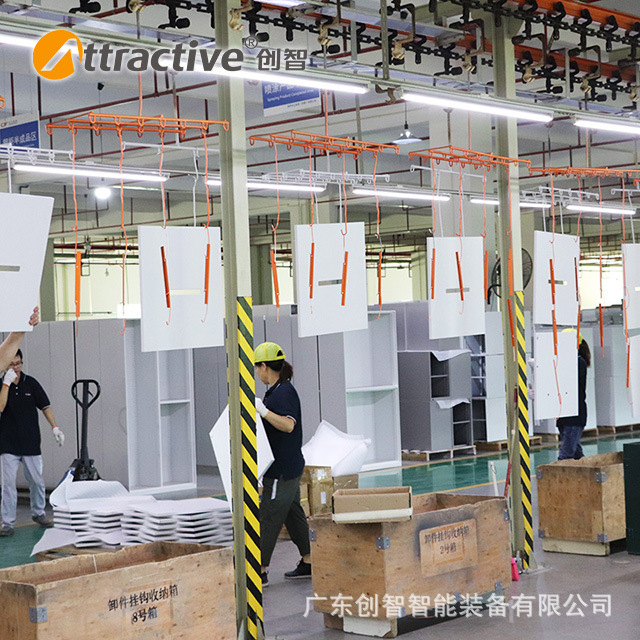 【广东创智】铝板吊挂涂装设备厂家 自动化输送线 自动喷粉生产线