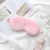 Cute cartoon silk demi-season sleep mask, plush, eyes protection, wholesale