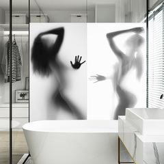 跨境PVC靜電玻璃貼膜 無膠彩繪玻璃紙 歐式藝術膜靜電無殘留