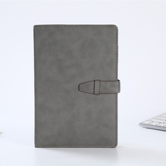 Creative A5 notebook printing LOGO color changing PU leather business notebook buckle B5 business work record book