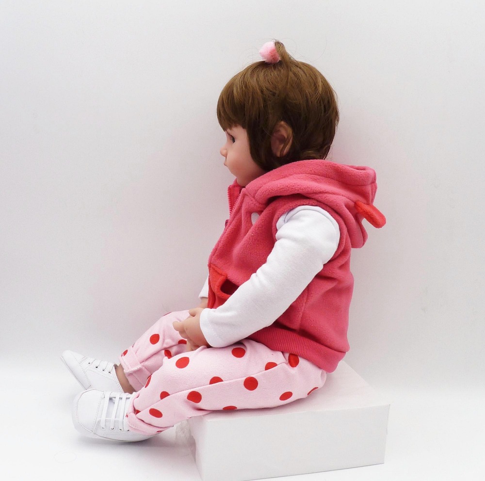 Bebe muñeca renacido NIÑO 47cm silicona suave renacido bebé muñeca