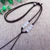 White rice pearl color necklace rope