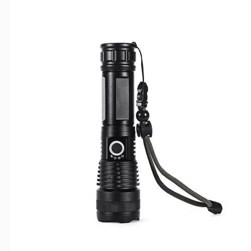 Cross-border USB flashlight outdoor aluminum high-intensity flashlight, new model with battery display, flashlight gift wholesale