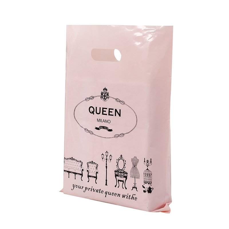 Wholesale Punched Four Finger Bag Thickened Plastic Pink Girls Underwear Garment Bag Gift Packaging Punched Four Finger Bag