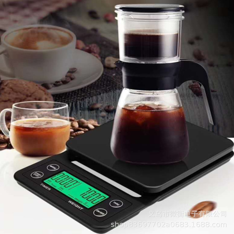 Escala de café doméstica 0.1g peso horneado barra de alimentos cronometrador de café escala electrónica image 3