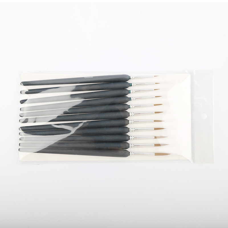 Cross-Border Lobo pelo nail art Gancho pluma pintura dibujo borde gancho aceite pincel acuarela pluma digital suministro directo de fábrica al por mayor