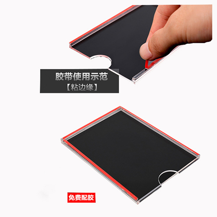Manufacturer A4 Single and Double Layer Acrylic Card Slot Transparent Organic Warehouse Sign Insert Paper Box Promotional Wall Box A3