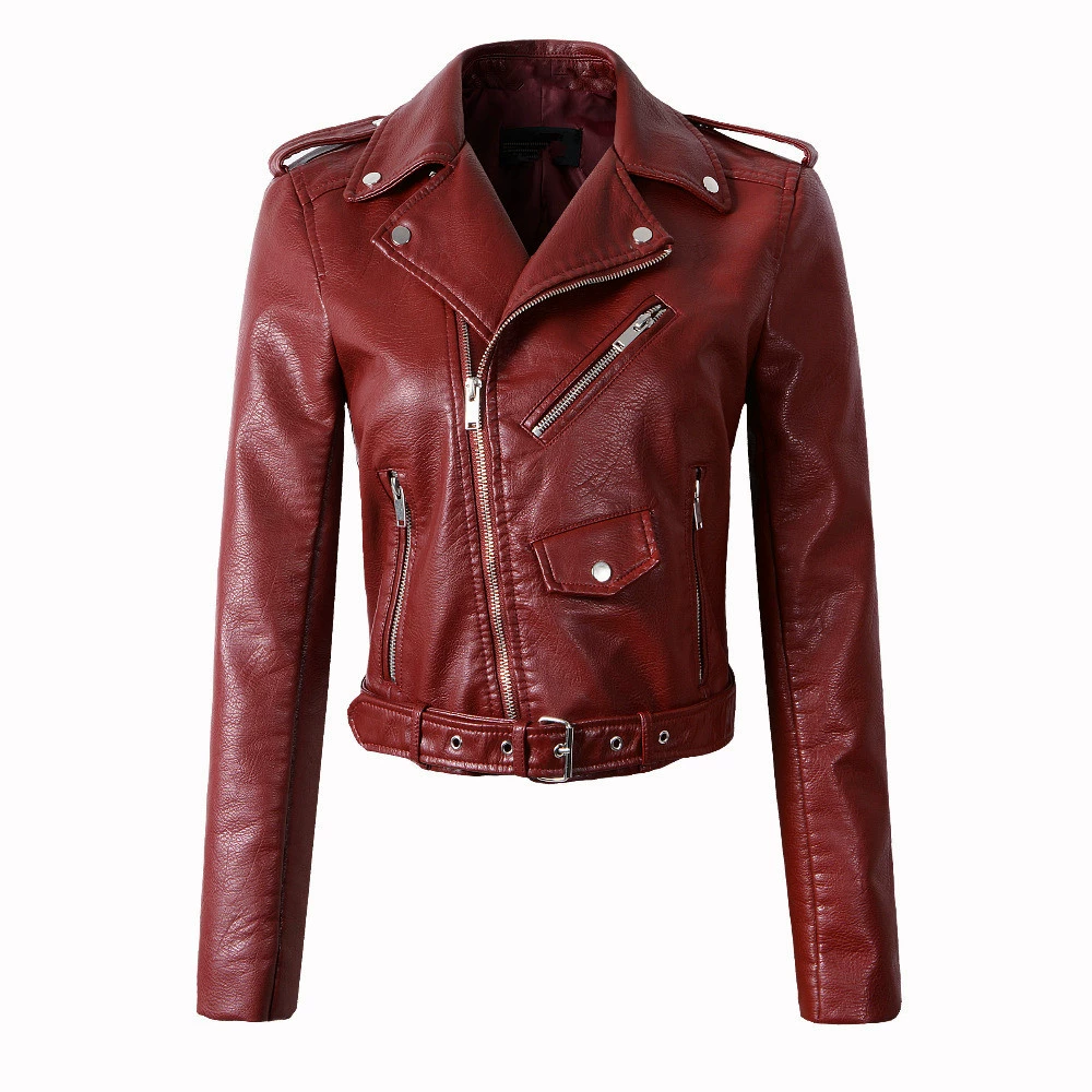 Polyurethane jacket, short set, European style, city style