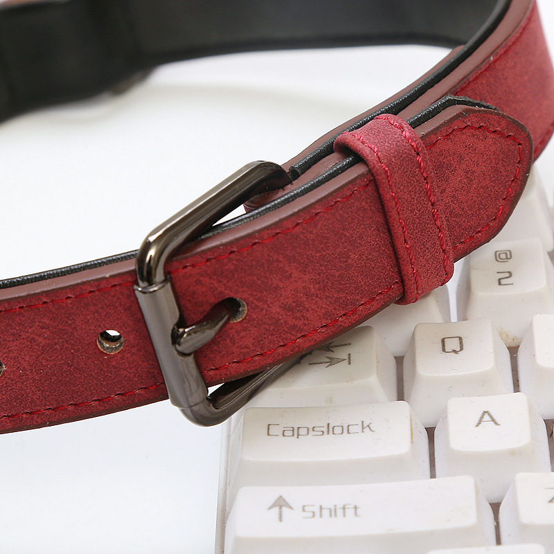 Ventas transfronterizas de nuevo collar de mascotas, collar de tracción, collar de cuero de ultrafibra, artículos de mascotas al por mayor