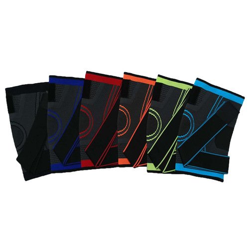 Compression Knee Support with Elastic Bandages, Knitted Breathable Knee Sleeves, Anti-Slip Nylon Bands, 3D Compression Knee Sleeves