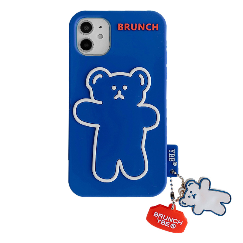 Cover telefono in silicone per iphone con orsetto cartoon_voghion.com