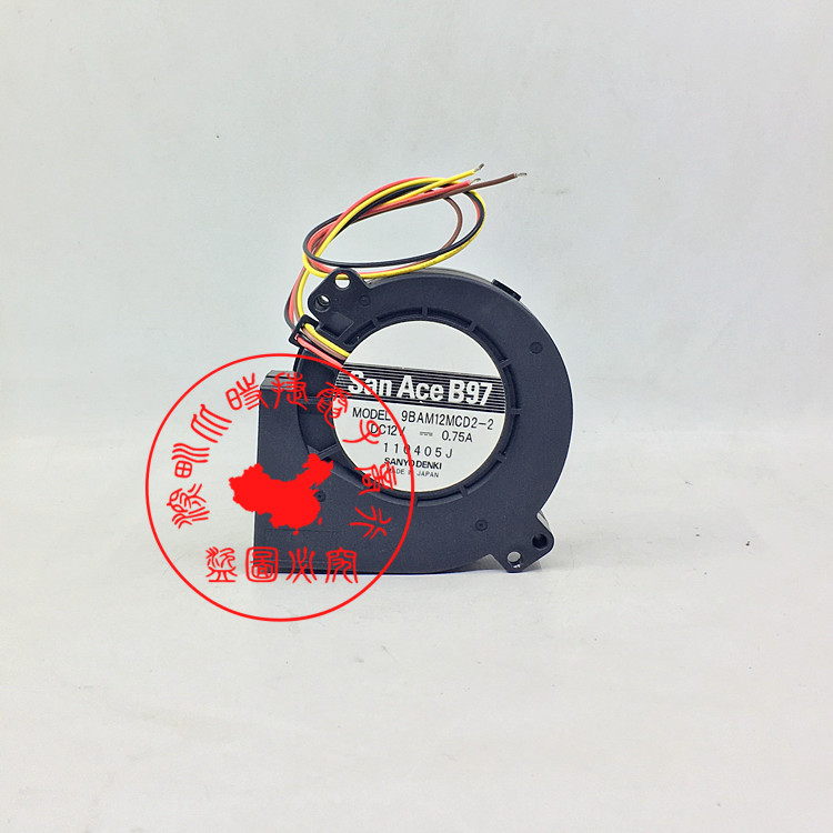 SANYO 9CM 9733 12V0.75A 9BAM12MCD2-2双滚珠4线PWM调速涡轮风扇