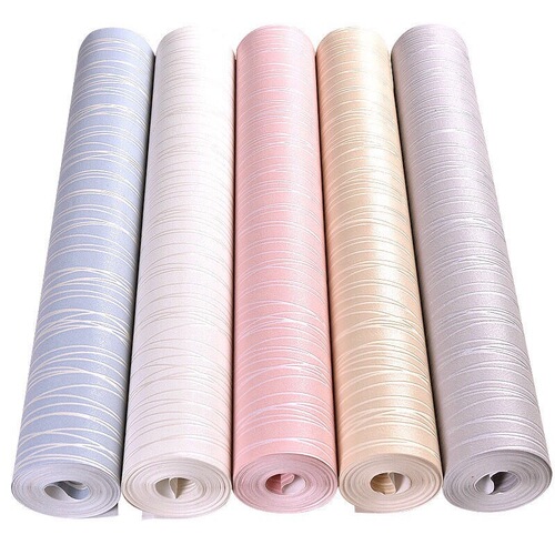 Self-adhesive wallpaper non-woven thickened wallpaper sticker bedroom living room TV background wall hotel plain solid color