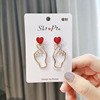 Advanced long earrings with tassels from pearl, silver 925 sample, high-quality style, french style, internet celebrity