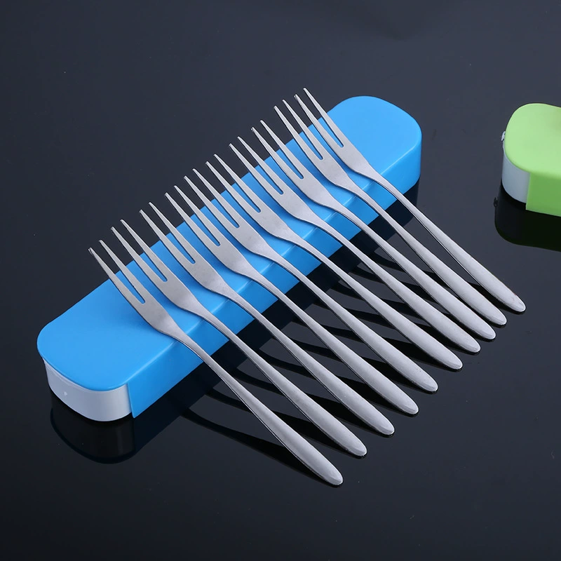Оптовая продажа PP материал из нержавеющей стали фруктовая вилка западная еда торт вилка димсам вилка домашнее удобство из нержавеющей стали фруктовая вилка