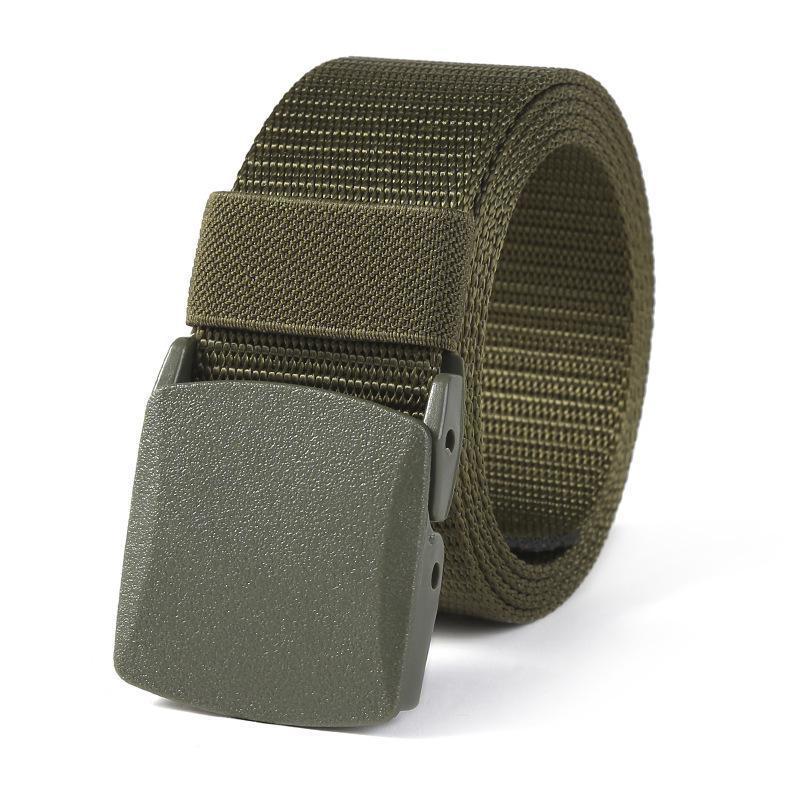 Cinturón de hebilla automática - Nylon y plástico, estilo militar, para entrenamiento, hombres y mujeres jóvenes