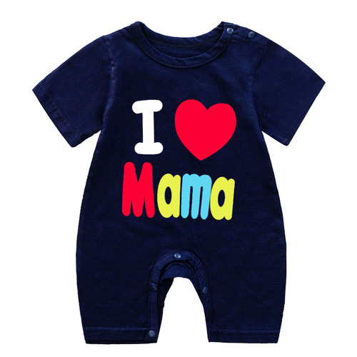 Cross-border baby jumpsuit summer cotton bag fart clothes for men and women baby clothes cartoon rabbit print short-sleeved climbing clothes