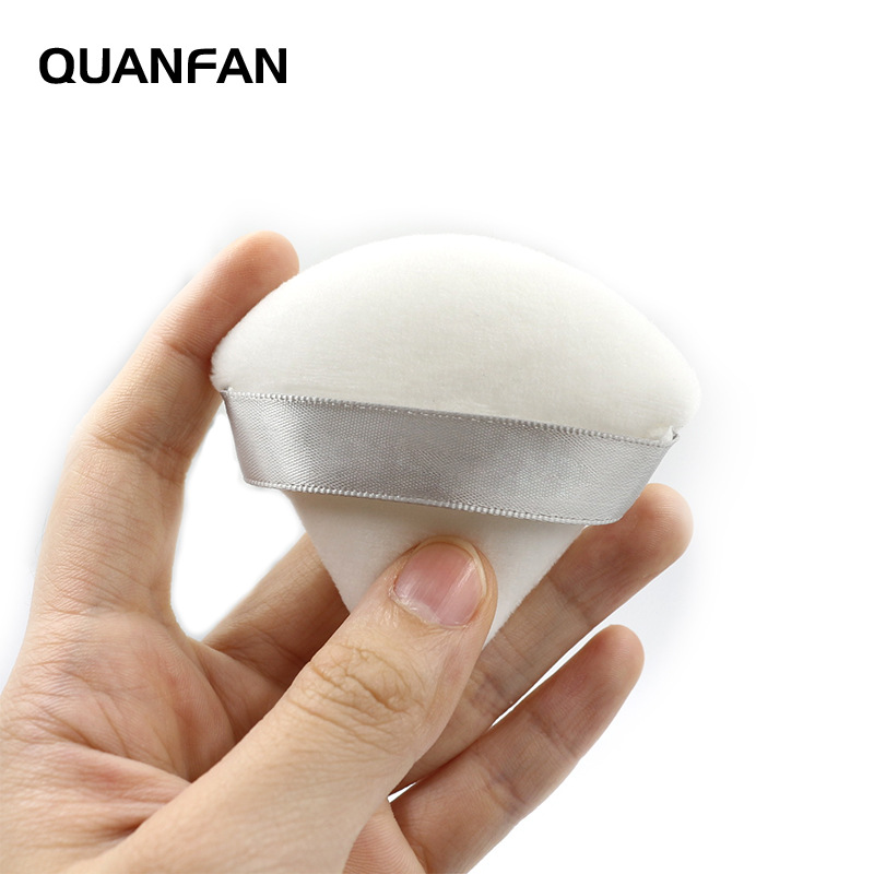 Triángulo seco puff fibra de comercio exterior de cristal de algodón delicado maquillaje belleza maquillaje herramientas puff transfronteriza caliente