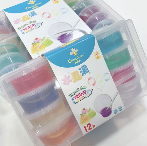 Kindergarten handicraft supplies ultra-light clay 12-color boxed colored clay light clay simple packaging popular clay materials