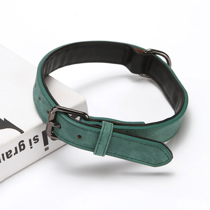 Ventas transfronterizas de nuevo collar de mascotas, collar de tracción, collar de cuero de ultrafibra, artículos de mascotas al por mayor