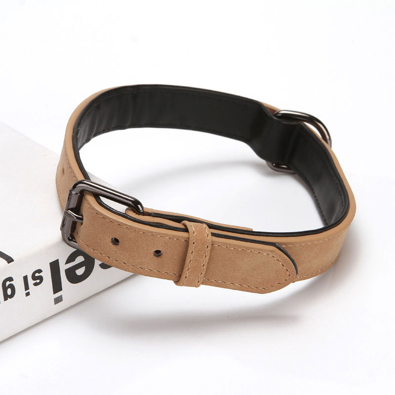 Ventas transfronterizas de nuevo collar de mascotas, collar de tracción, collar de cuero de ultrafibra, artículos de mascotas al por mayor