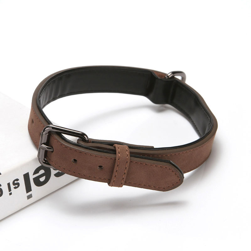 Ventas transfronterizas de nuevo collar de mascotas, collar de tracción, collar de cuero de ultrafibra, artículos de mascotas al por mayor