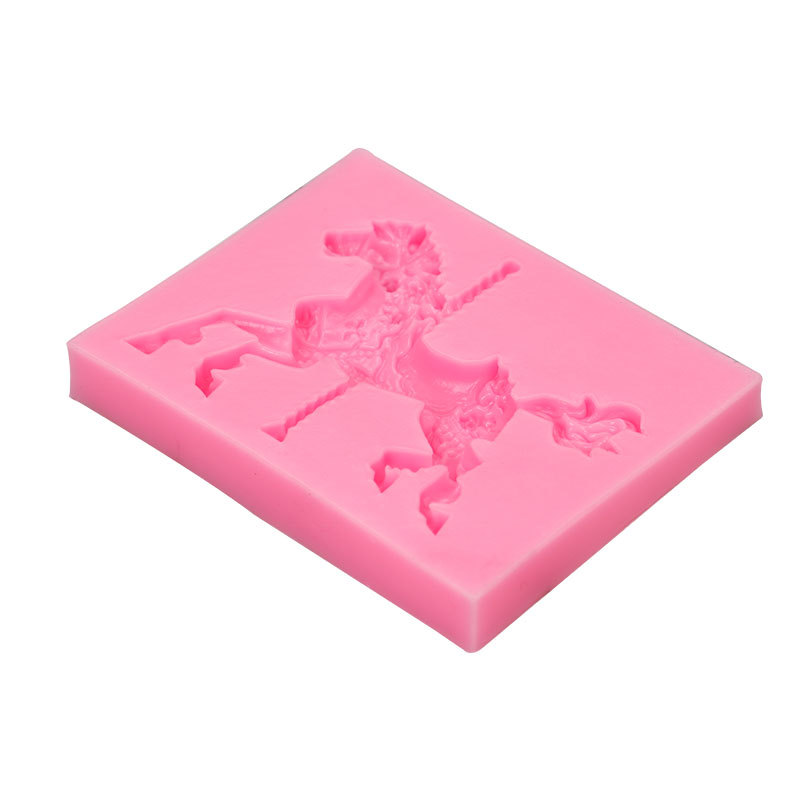 Nuevo carrusel fondant cake decoración molde fondant molde de silicona chocolate molde de silicona líquida