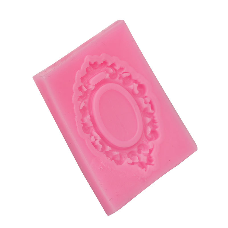 Bricolaje una variedad de marco de estilo europeo Marco vintage marco de fotos de alivio molde hueco alivio fondant decoración molde para hornear