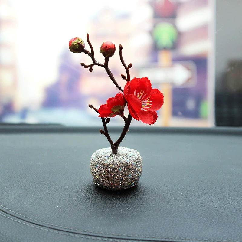 Дорожная украшение для автомобиля cute creative plum branches inlaid drilling car ornament center console decoration personality simple lady