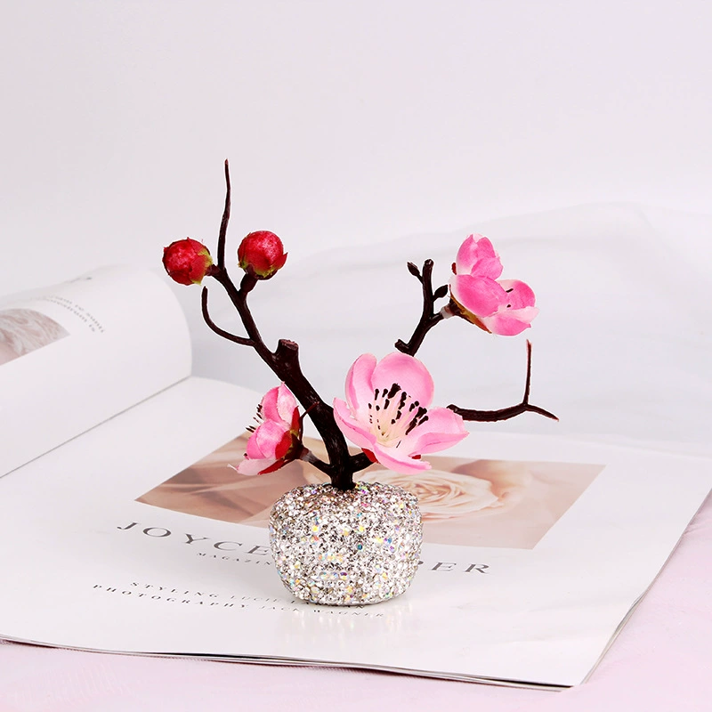Дорожная украшение для автомобиля cute creative plum branches inlaid drilling car ornament center console decoration personality simple lady
