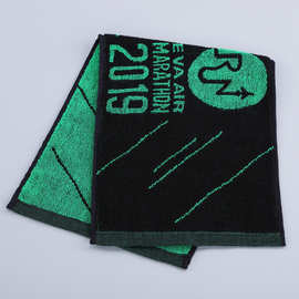 外贸纯棉毛巾色织提花毛巾吸汗加厚运动毛巾正反面LOGO定制加工