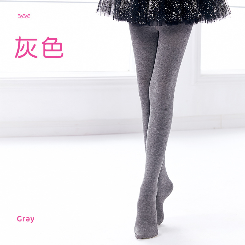 La danza moderna de los niños calza Calcetines antideslizantes de la práctica de la danza calcetines largos interiores de una sola pieza calcetines blancos del ballet