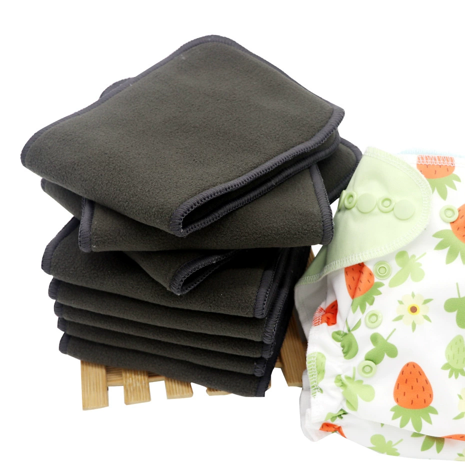 4-слойный тканевый подгузник из бамбукового древесного угля, подгузник, специально для четырех сезонов, моющийся, не деформируемый бамбуковый уголь
