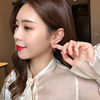 Silver needle, earrings, universal trend fashionable ear clips, silver 925 sample, internet celebrity