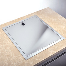 新品304不锈钢带盖板隐藏式水槽带折叠式龙头吧台盆小单槽3943