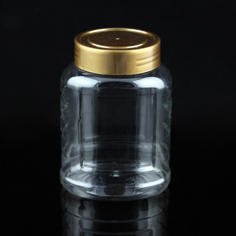 销售异形塑料瓶 pet透明塑料罐 螺旋罐 食品包装罐 塑料杂粮罐