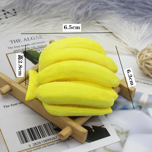 Silicone Mold Fruits Banana Baking Cake Decoration Aroma Plaster Scented Candle Holder Handmade Soap