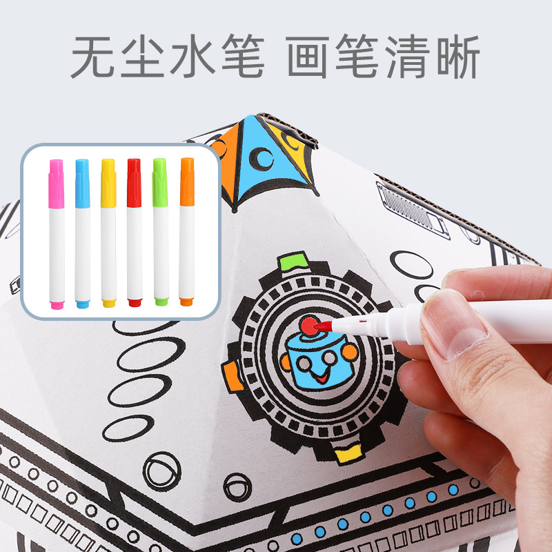 3D 스테레오 조립 된 판지 집 DIY 어린이 교육 조기 교육 그림 낙서 장난감 뜨거운 판매 폭발을 가르치는 계몽주의