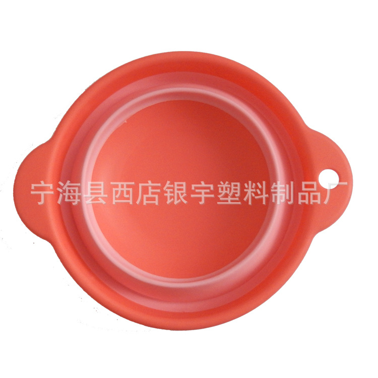 宠物食具 糖果色狗碗 宠物硅胶伸缩碗 猫狗宠物碗 硅胶折叠碗