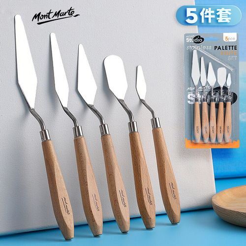 Montmartre oil paint palette knife set acrylic paint stainless steel scraper studio paint knife set