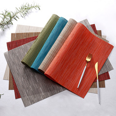 Cross-border PVC placemat heat insulation mat anti-scalding anti-slip Nordic-style hotel restaurant bamboo pattern dining table mat wholesale