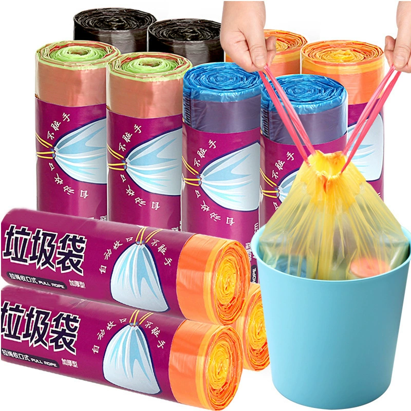 Кухня и ванная комната Бытовая Большая сумка для хранения ногтей Drawstring для мусора Одноразовая переносная сумка для мусора